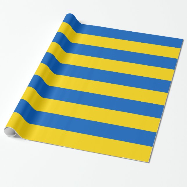 Papel De Presente Bandeira da Ucrânia (Desenrolado)