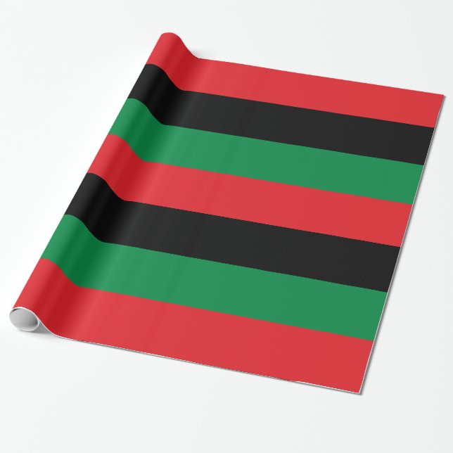 Papel De Presente Bandeira da UNIA Pan-Africana (Desenrolado)