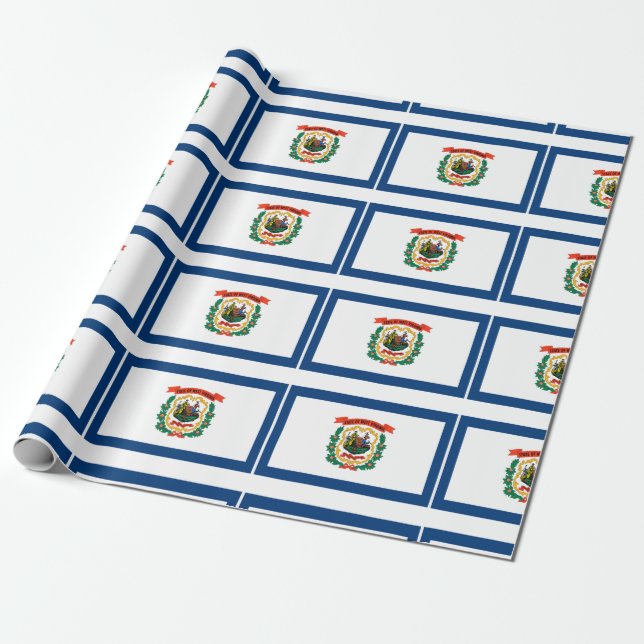 Papel De Presente bandeira da Virgínia Ocidental (Desenrolado)