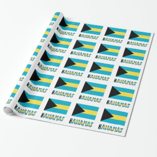Papel De Presente Bandeira das Bahamas e Presente para Todas as Ocas