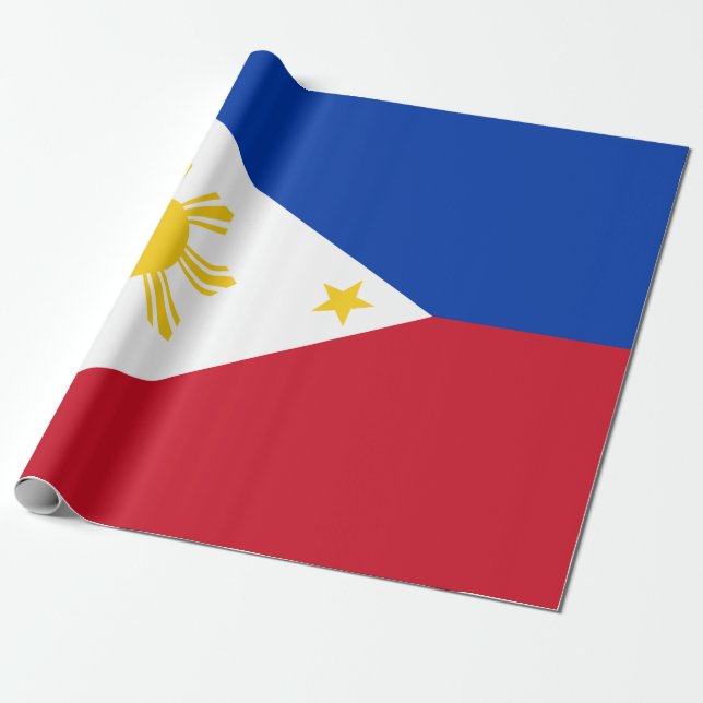 Papel De Presente Bandeira das Filipinas (Desenrolado)