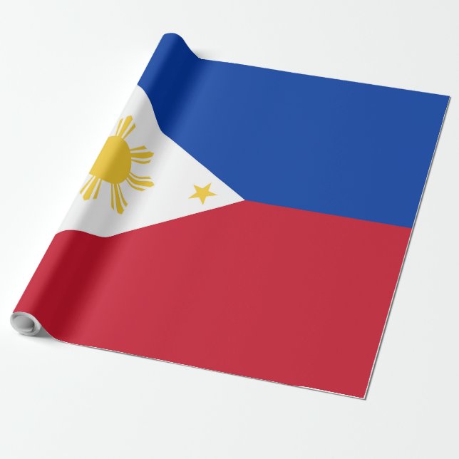 Papel De Presente Bandeira das Filipinas (Desenrolado)