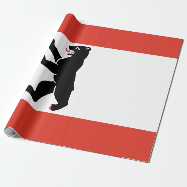 Papel De Presente Bandeira de Berlim (cidade alemã) (Desenrolado)