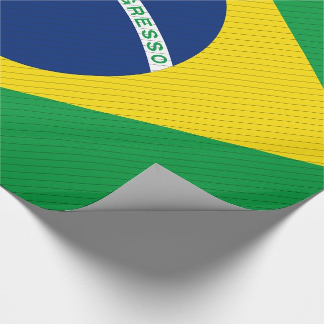 Papel De Presente Bandeira de Brasil (Ponta)