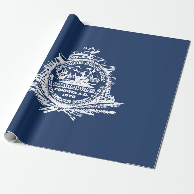 Papel De Presente Bandeira de Charleston (Carolina do Sul) (Desenrolado)