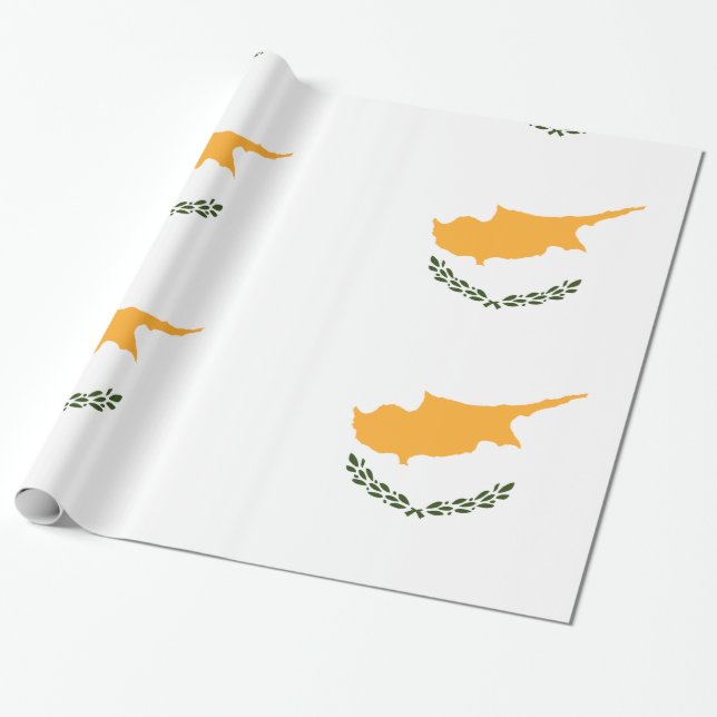 Papel De Presente Bandeira de Chipre (Desenrolado)