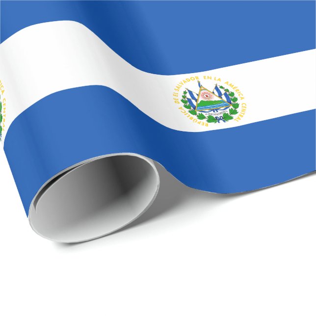 Papel De Presente Bandeira de El Salvador (Ponta do rolo)