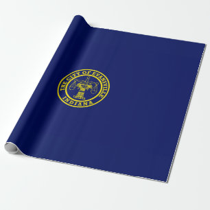 Papel De Presente Bandeira de Evansville (Indiana)