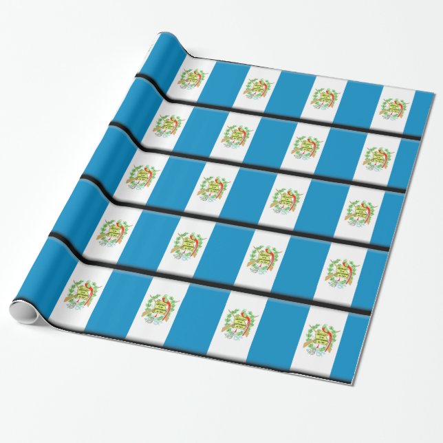 Papel De Presente Bandeira de Guatemala (Desenrolado)