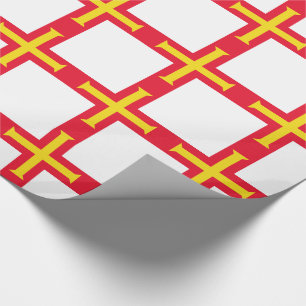 Papel De Presente Bandeira de Guernsey