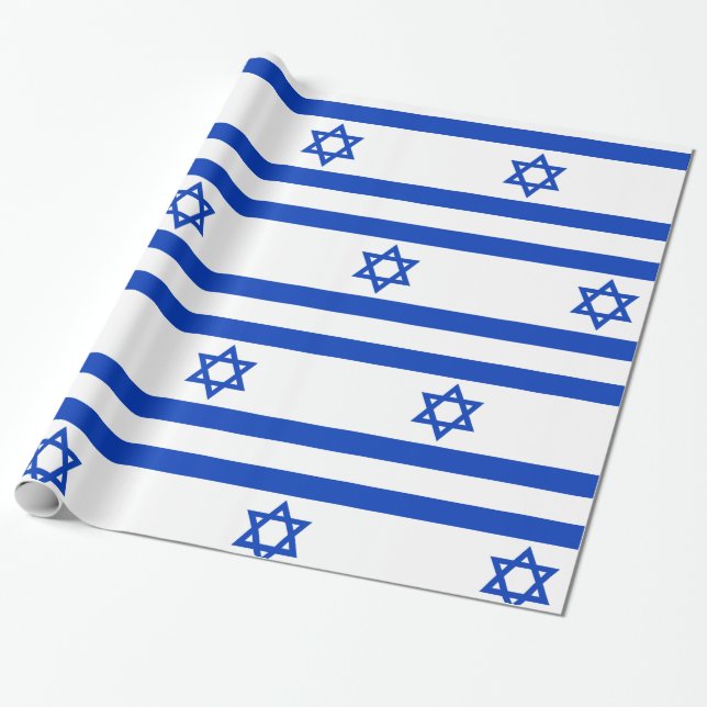 Papel De Presente bandeira de Israel (Desenrolado)