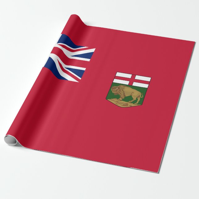 Papel De Presente Bandeira de Manitoba (Desenrolado)