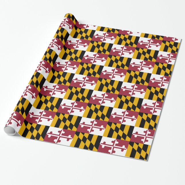Papel De Presente bandeira de Maryland (Desenrolado)