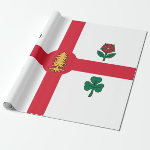 Papel De Presente Bandeira de Montreal (Quebec, Canadá)