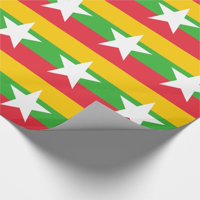 Papel De Presente Bandeira de Myanmar (Ponta)