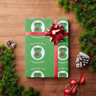 Papel De Presente Bandeira de Natal do Anjo Bangladeshi Personalizad