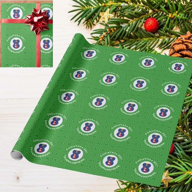 Papel De Presente Bandeira de Natal Personalizada Anjo Nepali (Criador carregado)