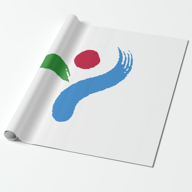 Papel De Presente Bandeira de Seul (Coreia do Sul) (Desenrolado)