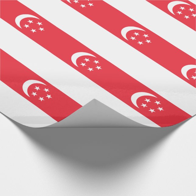 Papel De Presente Bandeira de Singapura (Ponta)