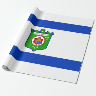 Papel De Presente Bandeira de Tel Aviv (Israel)