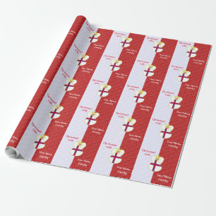 Papel De Presente Bandeira do Anjo Personalizada das Ilhas Faroé Ver