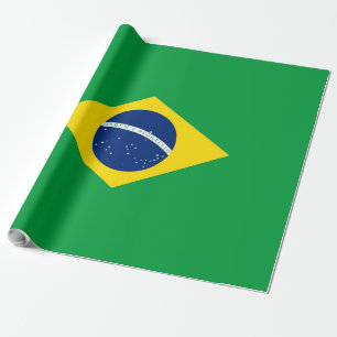 Papel De Presente Bandeira do Brasil