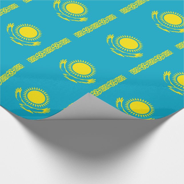 Papel De Presente Bandeira do Cazaquistão (Ponta)