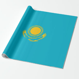 Papel De Presente Bandeira do Cazaquistão