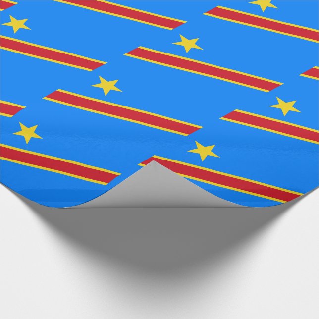 Papel De Presente Bandeira do Congo Quinxassa (Ponta)