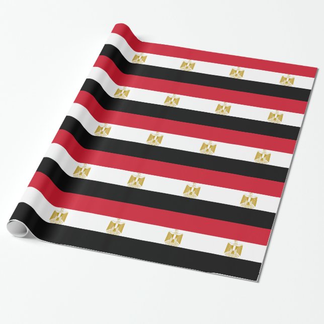 Papel De Presente Bandeira do Egito (Desenrolado)