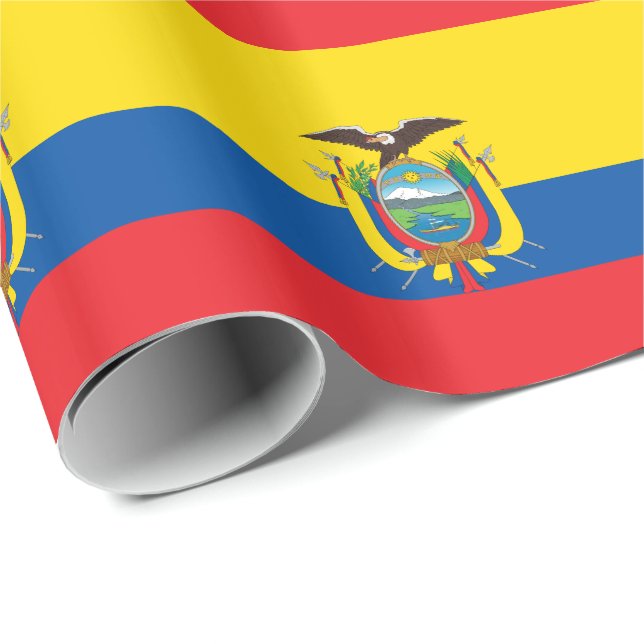 Papel De Presente Bandeira do Equador (Ponta do rolo)