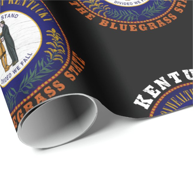 PAPEL DE PRESENTE BANDEIRA DO ESTADO BLUEGRASS DE KENTUCKY (Ponta do rolo)