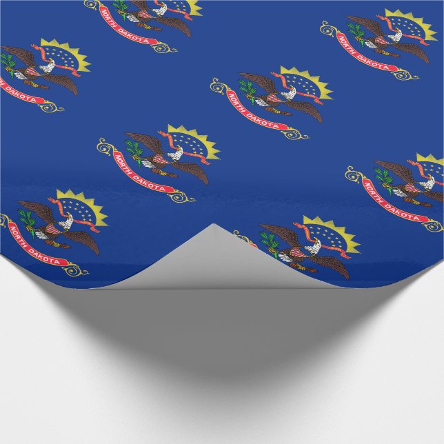 Papel De Presente Bandeira do Estado de Dakota do Norte (Ponta)