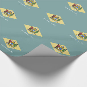 Papel De Presente Bandeira do Estado de Delaware