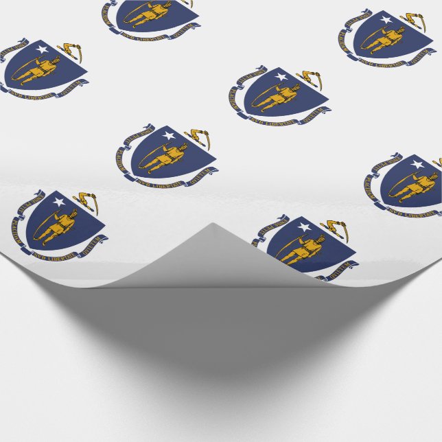 Papel De Presente Bandeira do Estado de Massachusetts (Ponta)