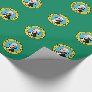 Papel De Presente Bandeira do Estado de Washington