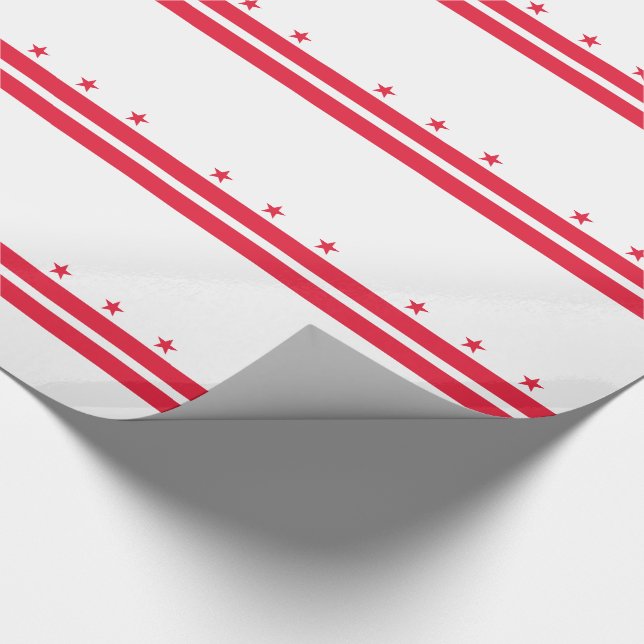 Papel De Presente Bandeira do Estado de Washington DC (Ponta)