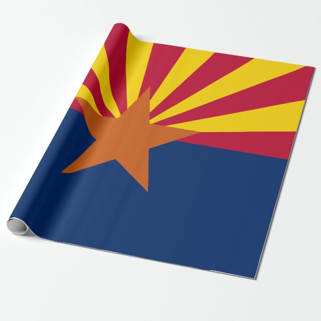 Papel De Presente Bandeira do Estado do Arizona (Desenrolado)