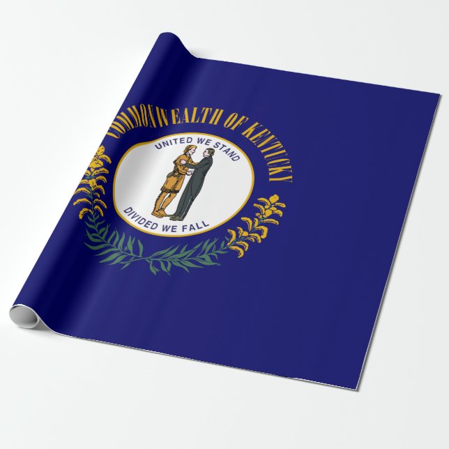 Papel De Presente Bandeira do Estado do Kentucky (Desenrolado)