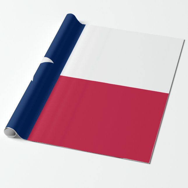 Papel De Presente Bandeira do Estado Texano (Texas) (Desenrolado)