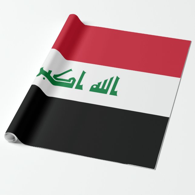 Papel De Presente Bandeira do Iraque (Desenrolado)