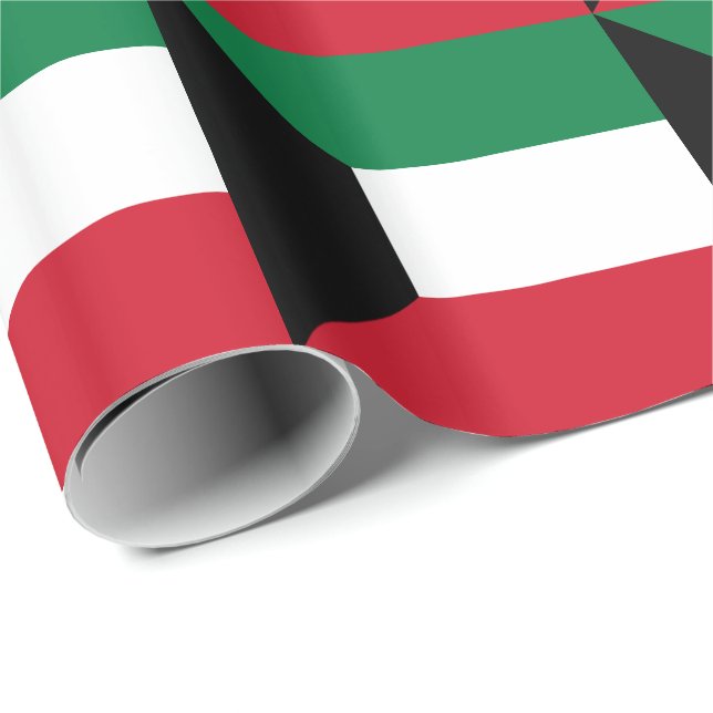 Papel De Presente Bandeira do Kuwait (Ponta do rolo)