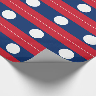 Papel De Presente Bandeira do Laos
