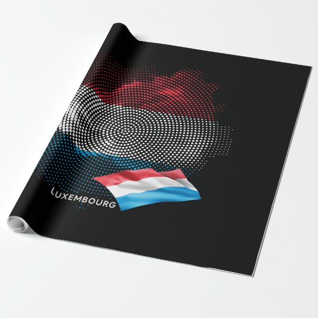 Papel De Presente bandeira do Luxemburgo (Desenrolado)