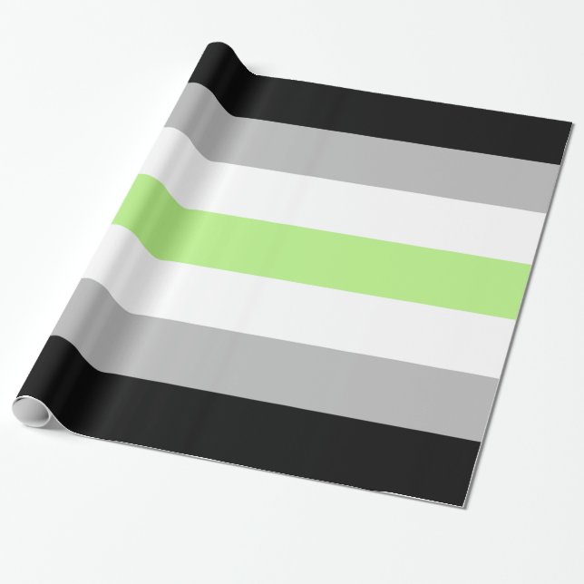 Papel De Presente Bandeira do Orgulho Agênero (Desenrolado)
