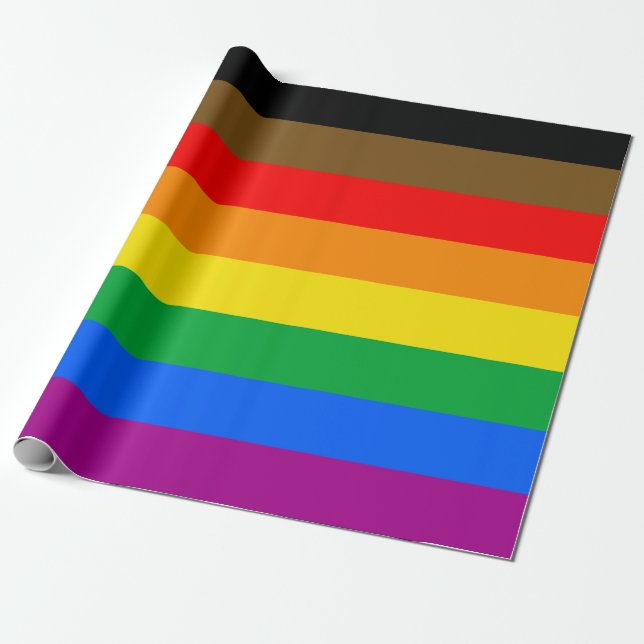 Papel De Presente Bandeira do Orgulho Arco-íris da Filadélfia (Desenrolado)