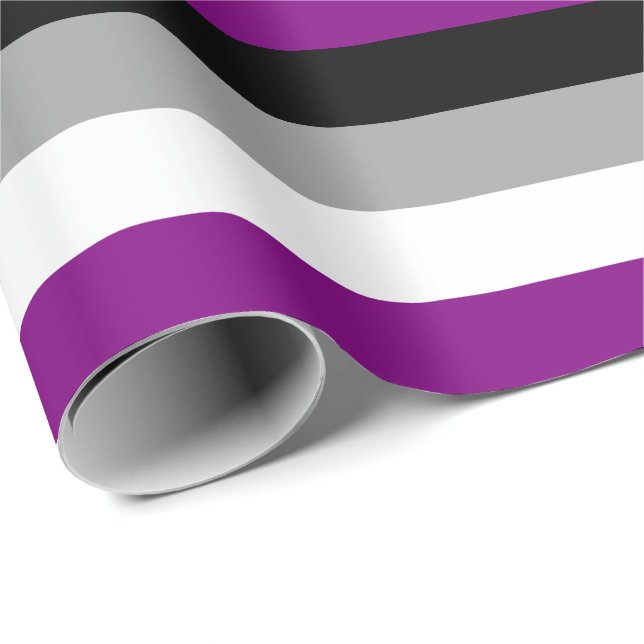 Papel De Presente Bandeira do Orgulho Assexual (Ponta do rolo)