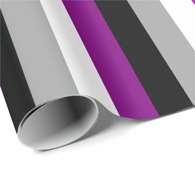 Papel De Presente Bandeira do Orgulho Assexual Vertical (Ponta do rolo)