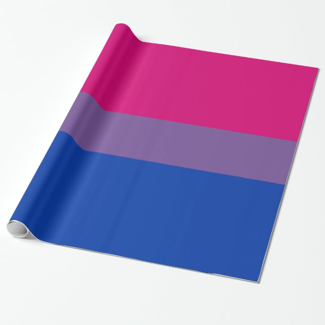 Papel De Presente Bandeira do Orgulho Bissexual (Desenrolado)
