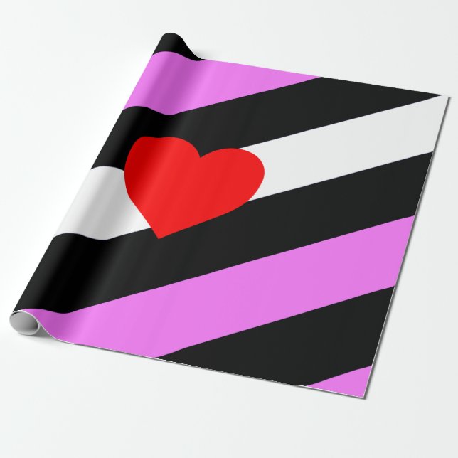 Papel De Presente Bandeira do Orgulho da Garota de Couro (Desenrolado)